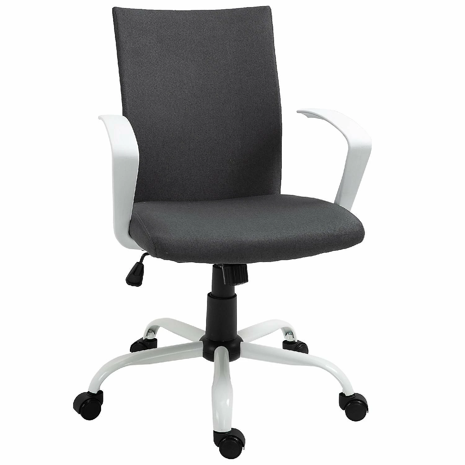 Wholesale ๐ Vinsetto Office Chair Ergonomic Mid Back Swivel Linen Chair with Adjustable Height Wheels Raised Armrests and Rocking Function Dark Grey ๐ 3 Wholesale ๐ Vinsetto Office Chair Ergonomic Mid Back Swivel Linen Chair with Adjustable Height Wheels Raised Armrests and Rocking Function Dark Grey ๐