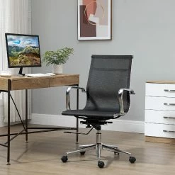 Brand new ๐งจ Vinsetto Swivel Office Desk Chair Mesh PC Computer Chair with Adjustable Height and Armrests Black โจ 8 Brand new ๐งจ Vinsetto Swivel Office Desk Chair Mesh PC Computer Chair with Adjustable Height and Armrests Black โจ -BTSE Shop vinsetto swivel office desk chair mesh pc computer chair with adjustable height and armrests black14225285 a02NOWA