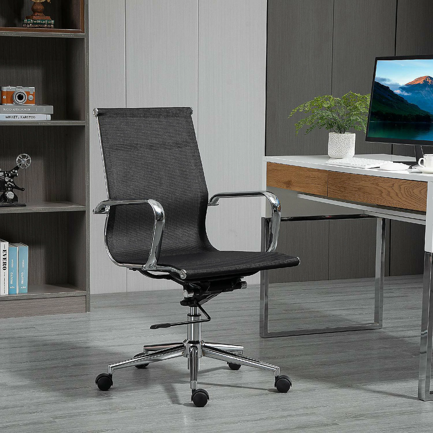 Brand new ๐งจ Vinsetto Swivel Office Desk Chair Mesh PC Computer Chair with Adjustable Height and Armrests Black โจ 6 Brand new ๐งจ Vinsetto Swivel Office Desk Chair Mesh PC Computer Chair with Adjustable Height and Armrests Black โจ - Image 4