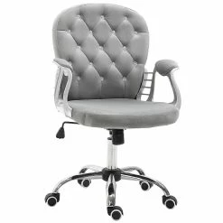 Buy 🎉 Vinsetto Vanity Middle Back Office Chair Tufted Backrest Swivel Rolling Wheels Task Chair with Height Adjustable Comfortable with Armrests Grey 👏 -BTSE Shop vinsetto vanity middle back office chair tufted backrest swivel rolling wheels task chair with height adjustable comfortable with armrests grey14225310 a01NOWA