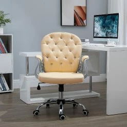 Deals ✔️ Vinsetto Vanity PU Leather Mid Back Office Chair Swivel Tufted Backrest Task Chair with Padded Armrests Adjustable Height Rolling Wheels Beige 🔥 9 Deals ✔️ Vinsetto Vanity PU Leather Mid Back Office Chair Swivel Tufted Backrest Task Chair with Padded Armrests Adjustable Height Rolling Wheels Beige 🔥 -BTSE Shop vinsetto vanity pu leather mid back office chair swivel tufted backrest task chair with padded armrests adjustable height rolling wheels beige14225412 a03NOWA
