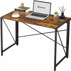 Budget ๐ WOHOMO Modern Small Computer Folding Desk For Home Office, Caramel, 39 ๐